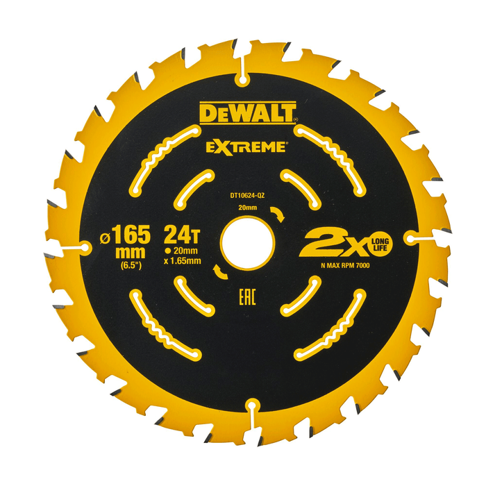 Dewalt Saw Blade Extreme 165mm x 24T (16/20mm)