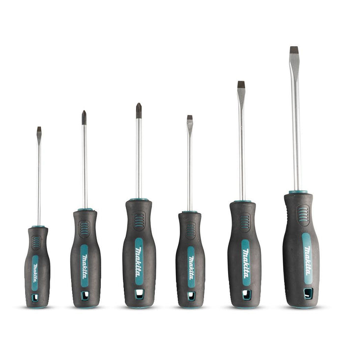 Makita 6 Piece Screwdriver Set - Phillips & Slotted