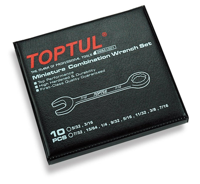 Toptul 10 Pce Miniature Combination Spanner Set SAE