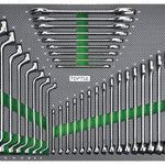 Toptul 37 Pce Combination, Double Open End & Double Ring Spanner Set (Modular Insert Tray System)