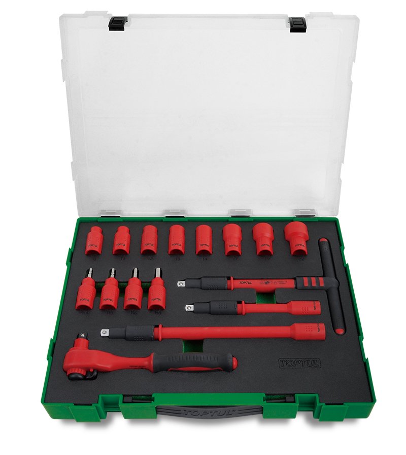 Toptul 16 Pce 3/8" Dr VDE 6pt Socket Set For Sale Online – Mektronics