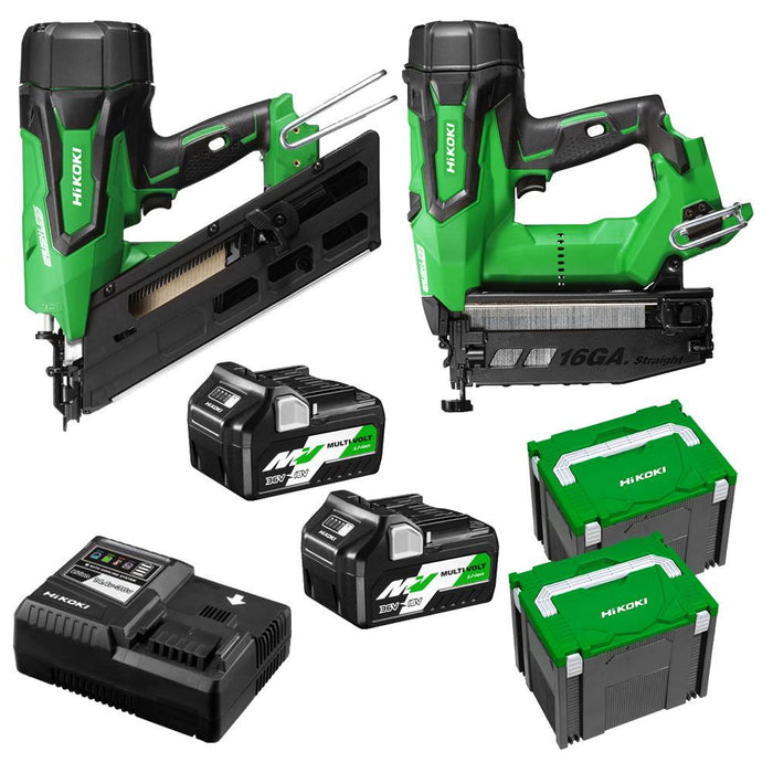 Hikoki 2 Piece 18V Brushless Nailer Combo Pack