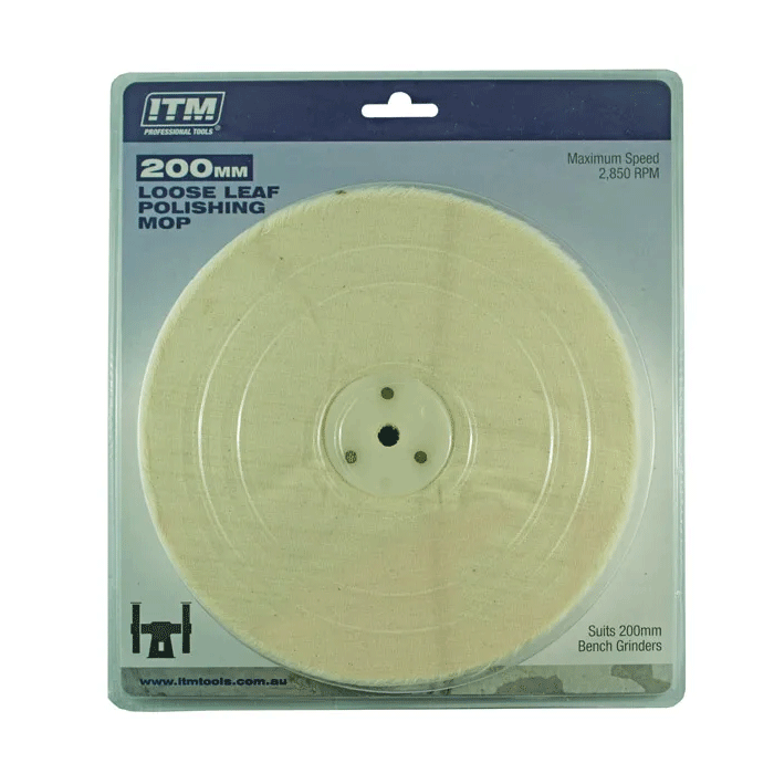 ITM Polishing Mop Loose Leaf 50 Fold 200 x 25mm