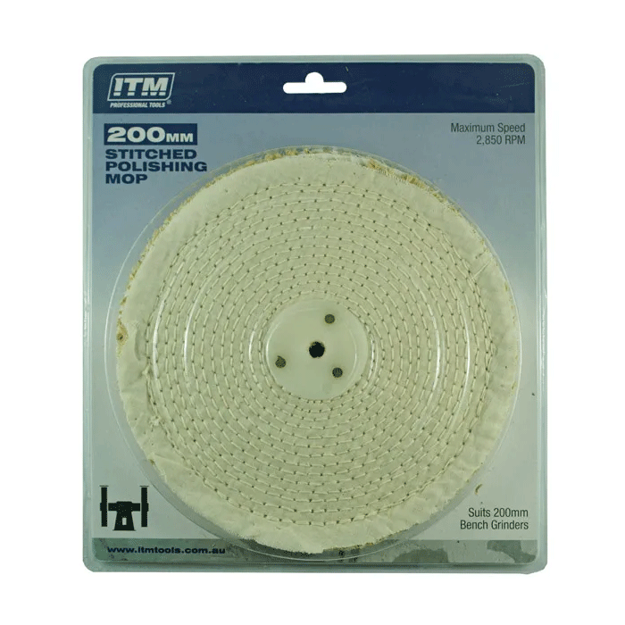 ITM Polishing Mop Stitched 50 Fold 200 x 25mm