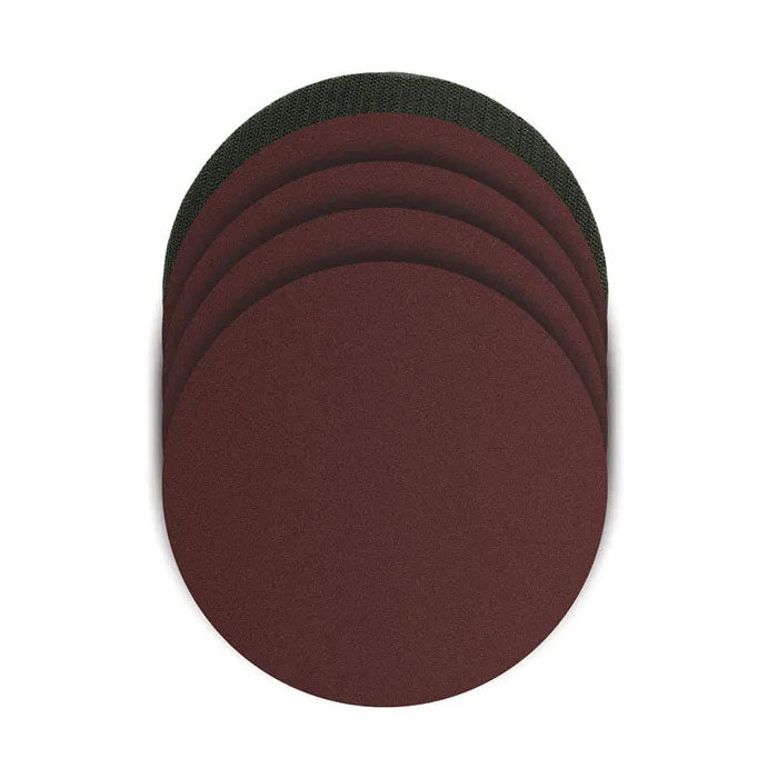 Multitool Sanding Disc Velcro Back Alum. Oxide 5Pk Assorted Grit & Back Pad 175mm