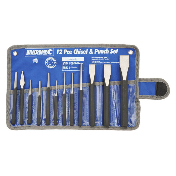 Kincrome Chisel & Punch Set, 12 Pce