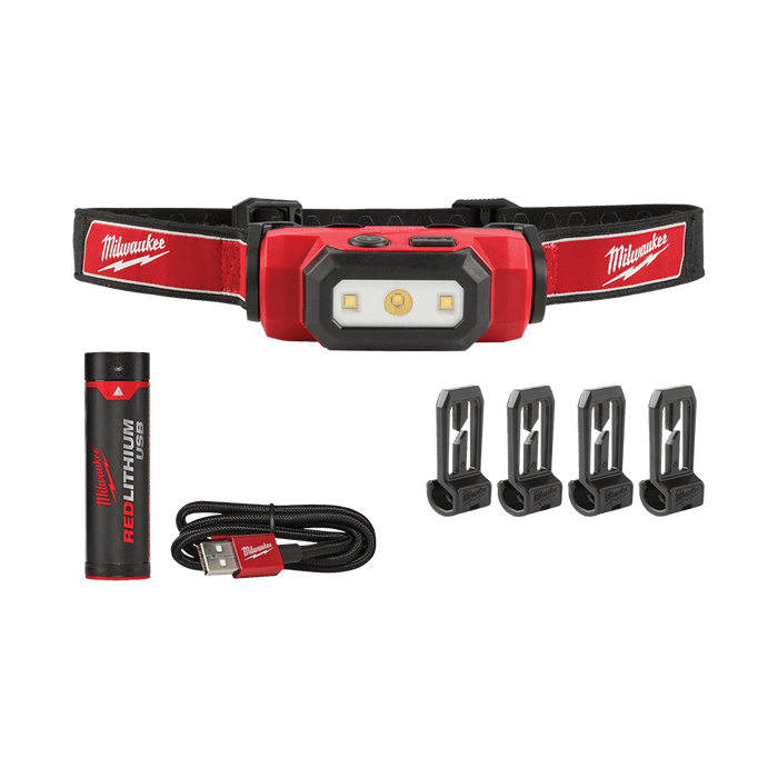 Milwaukee  USB Rechargeable Hard Hat Headlamp Kit