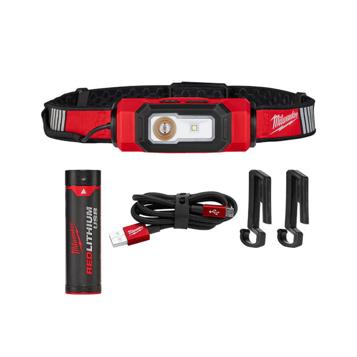 Milwaukee  REDLITHIUMâ„¢ USB Rechargeable BEACON Hard Hat Light Kit
