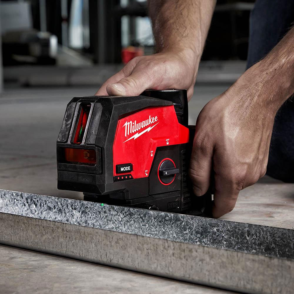 Milwaukee M12™ Cross Line + 2 Plumb Laser (Tool Only) For Sale Online