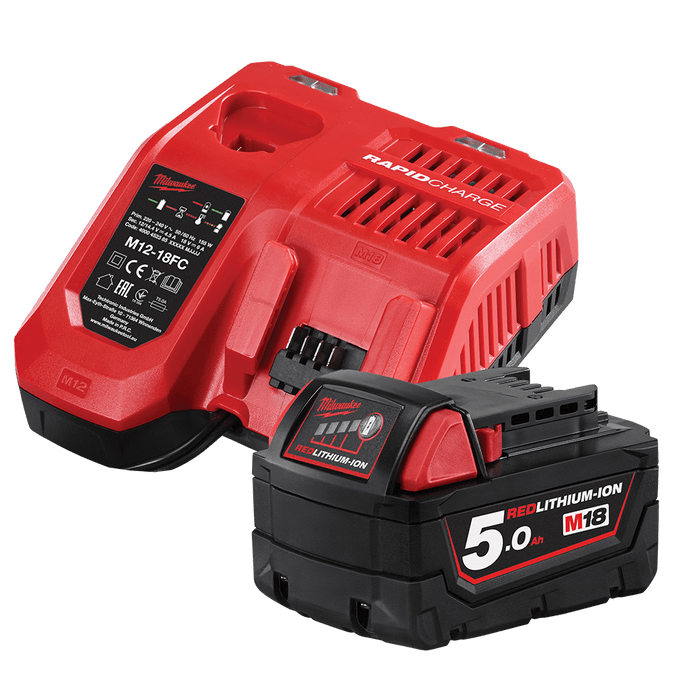 Milwaukee  M18â„¢ 5.0Ah REDLITHIUMâ„¢-ION Starter Pack