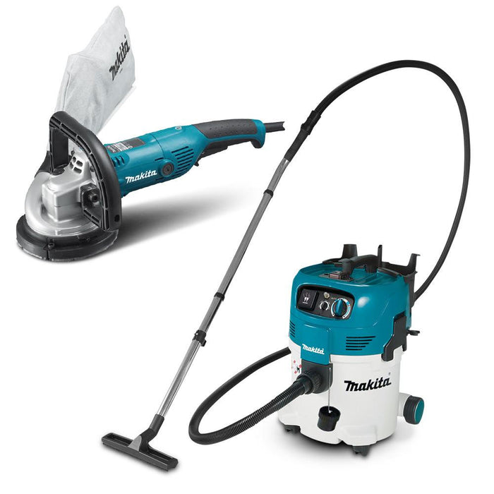 Makita PC5000C-VC30MX1 125mm Concrete Planer & Vac Combo