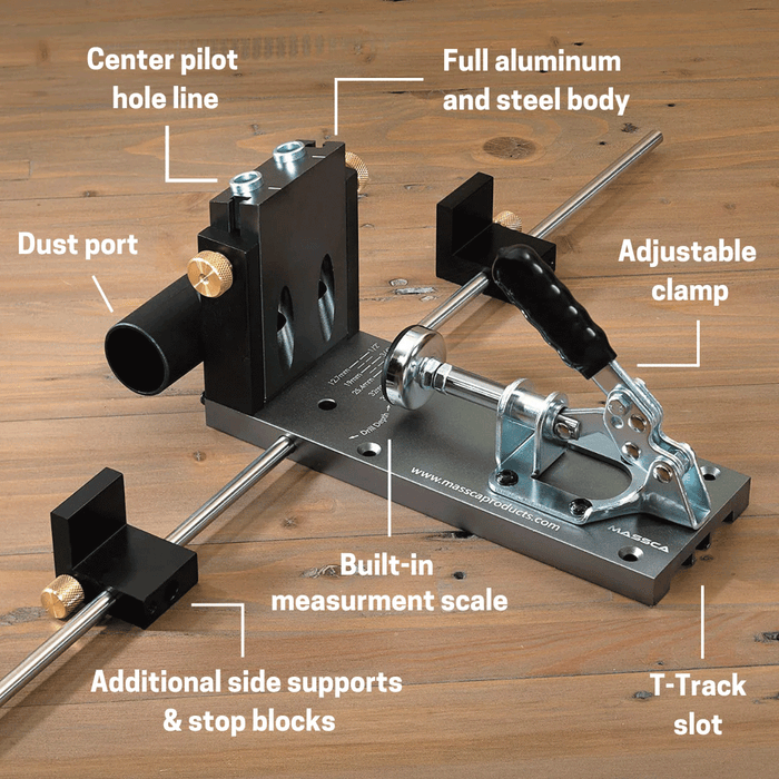 Massca M2 PRO Aluminium Pocket Hole Jig System