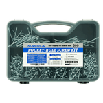 Massca Pocket-Hole Screw Kit (Self-Tapping Zinc Plated), 500pk