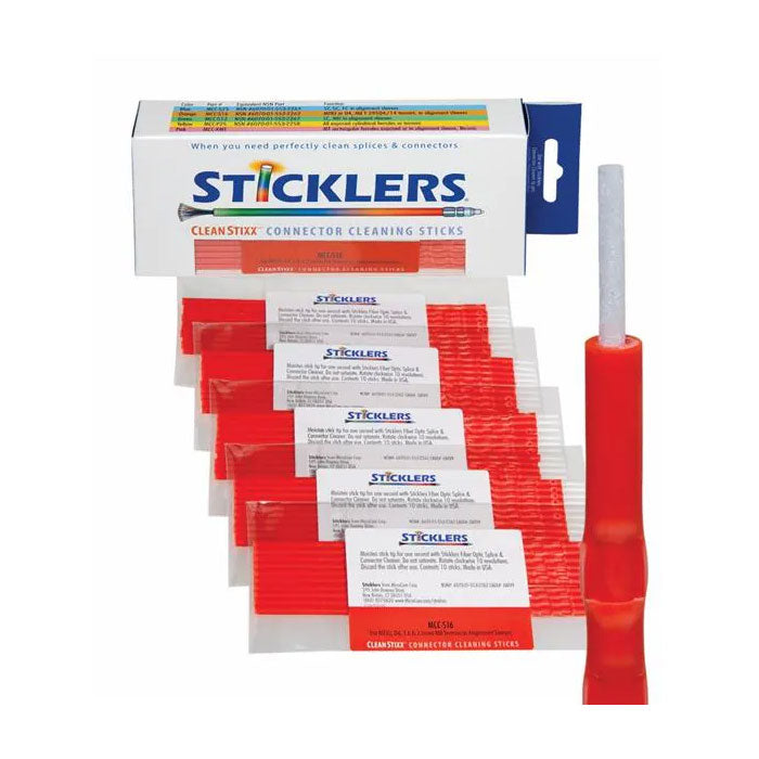 Sticklers MCC-S16 Cleanstixx Connector Cleaning Sticks 1.6mm Red, 50pk