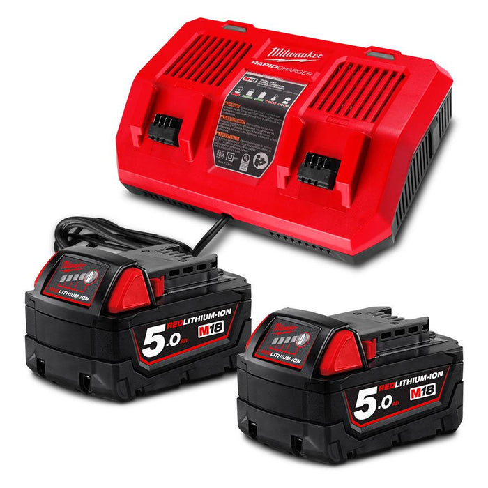 Milwaukee M18™ REDLITHIUM™ Dual Bay 5.0Ah Starter Pack