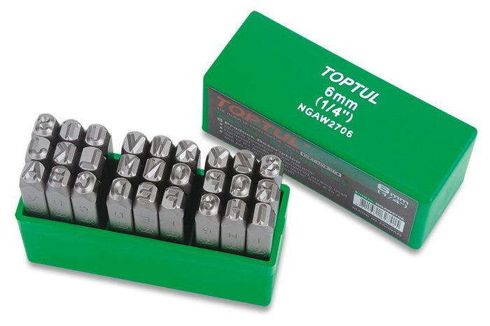 Toptul 27 Pce Letter Punch Set 4mm 6.35x59.5mm