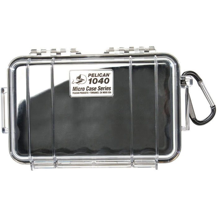 Pelican # 1040 Micro Case - Clear With Black (191 x 129 x 54mm)