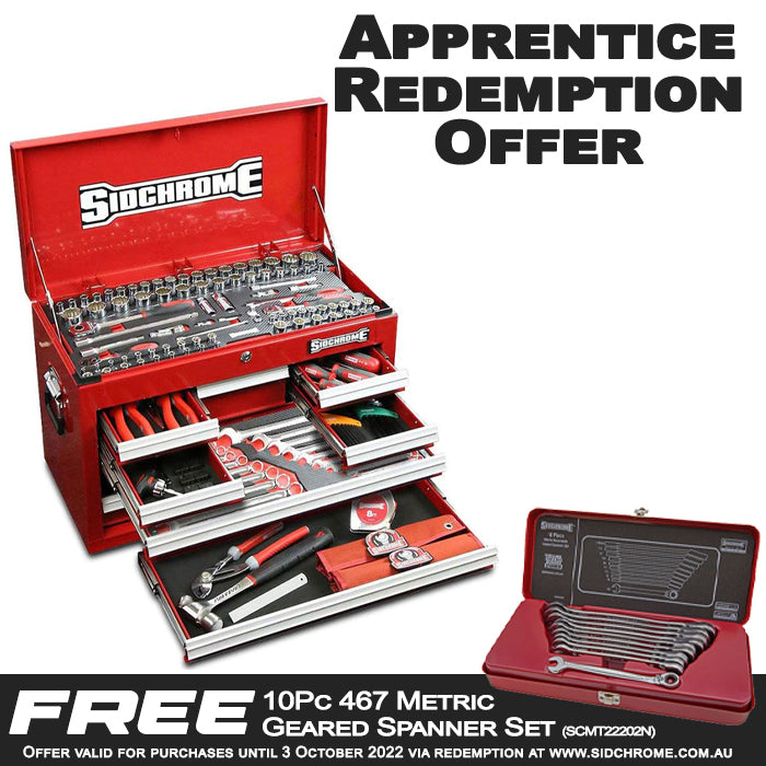 Sidchrome 176pce 7 Drawer Tool Kit Chest SCMT11702