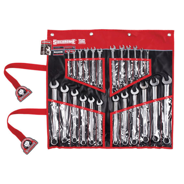 Sidchrome 24Pc Ring & Open End Spanner Set – Metric & AF