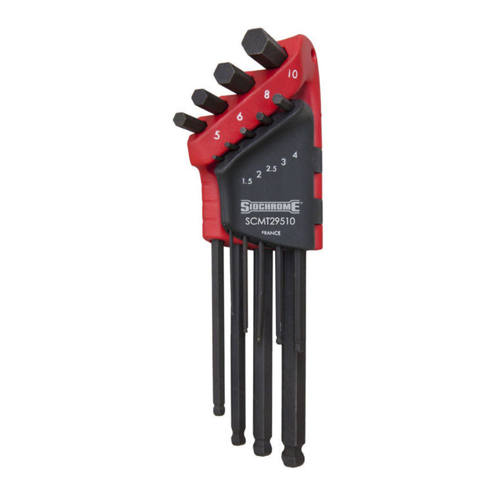 Sidchrome 9Pc Hex Key Set Long Metric