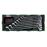 Toptul 8 Pce 75° Offset Double Ring Spanner Set - Metric