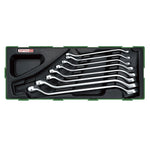 Toptul 8 Pce 45° Offset Double Ring Spanner Set - Metric