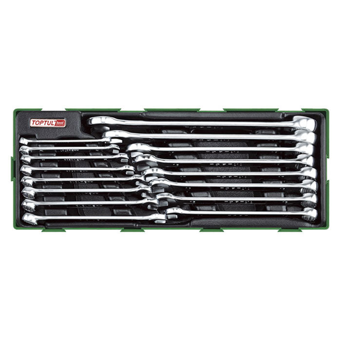 Toptul 16 Pce 15° Offset Pro-Line Combination Spanner Set - Metric