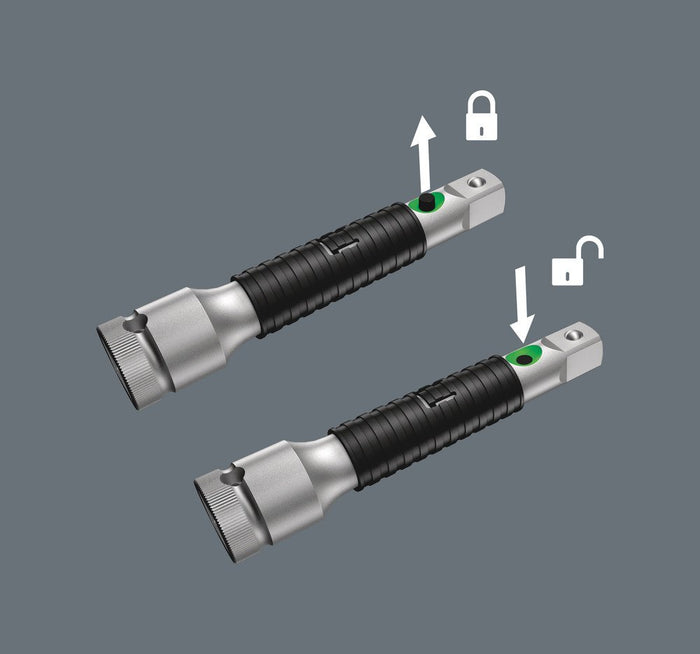 Wera 8796 Flexible-Lock Extension With Free-Turning Sleeve Short 1/4