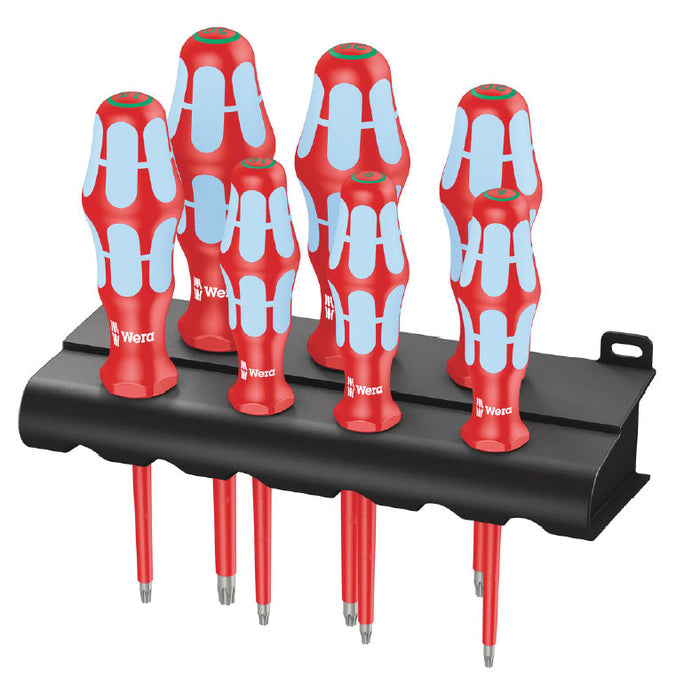 Wera 3167 i/7 VDE Torx Screwdriver Set 7 Pce Stainless & Rack 022767