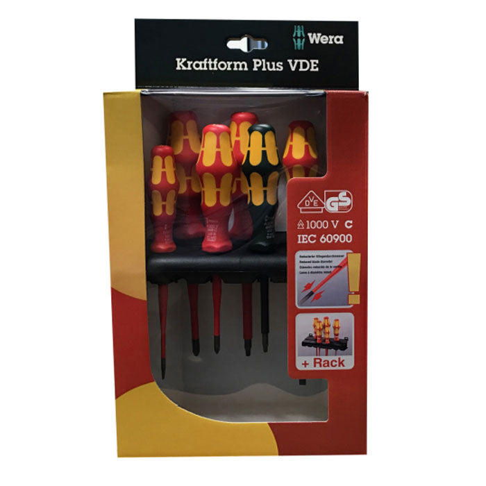 Wera Kraftform VDE Slimline Screwdriver Set, 6 Piece  318001
