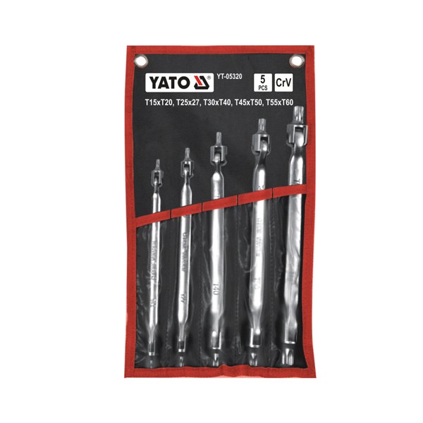 Yato Europe 5 Pce Torx Type Double Head Flexible Wrench