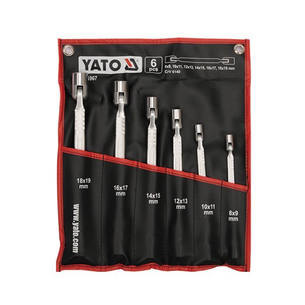 Yato Europe Double Flexible Socket Wrench Set 6 Pce