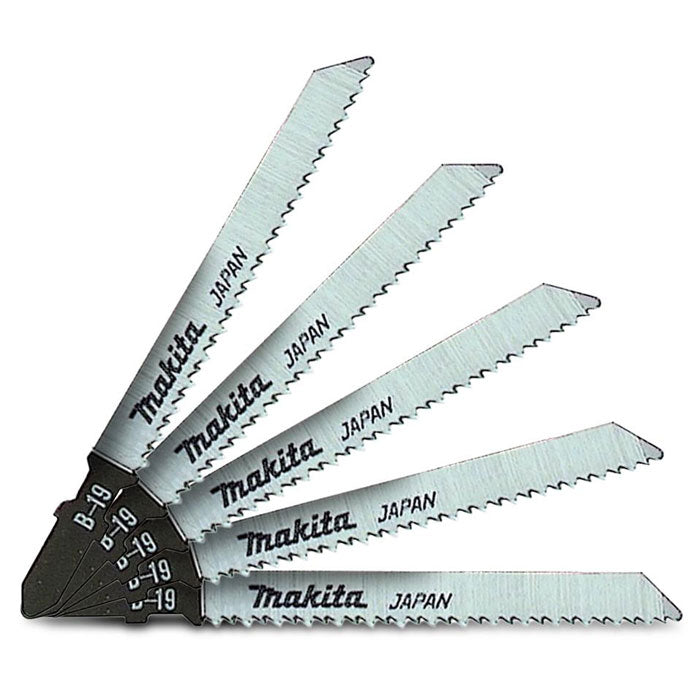 Makita Jigsaw Blade B-19 65mm x 12TPI Bayonet Type - 5Pk
