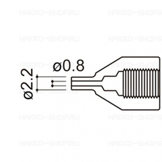 Hakko 0.8x2.2mm Desolder Nozzle for H815