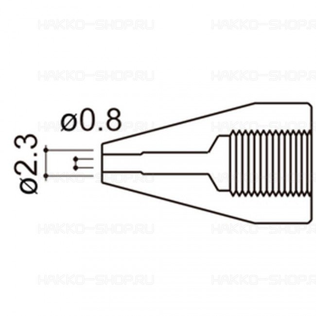 Hakko 0.8x2.3mm Desolder Nozzle for H815