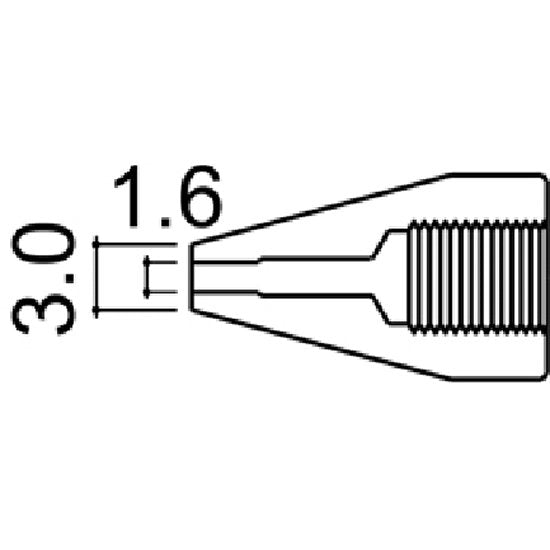 Hakko 1.6x3.0mm Desolder Nozzle for H815
