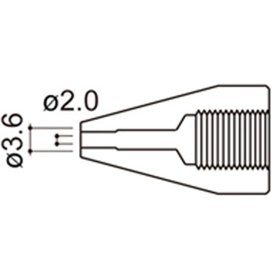 Hakko 2.0x3.6mm Desolder Nozzle for H815