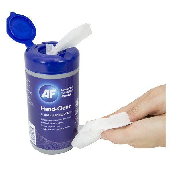 AF Hand-Clene Hand Cleaning Wipes, Tub of 100