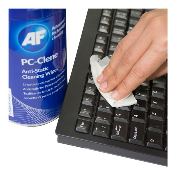 AF PC-Clene Anti Static Cleaning Wipes Tub of 100