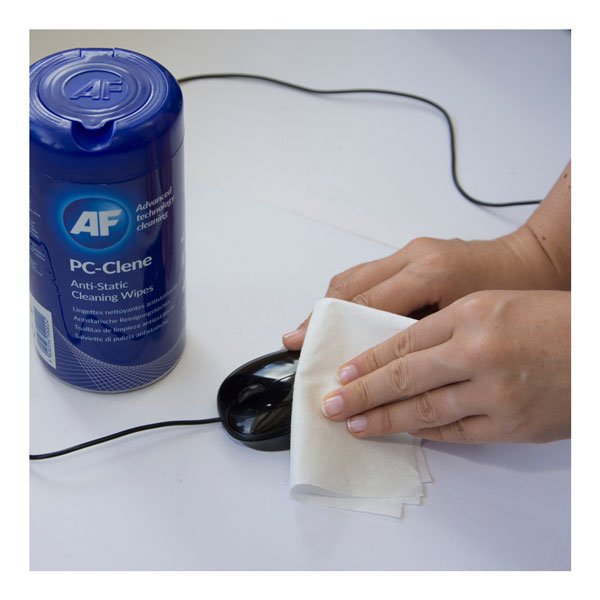 AF PC-Clene Anti Static Cleaning Wipes Tub of 100