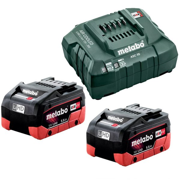 Metabo 18 V LiHD Starter Pack 2pc. 5.5 Ah