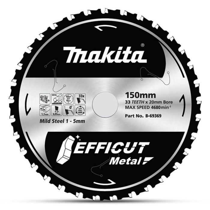 Makita Efficut 150mm x 20mm x 33T Metal TCT Saw Blade