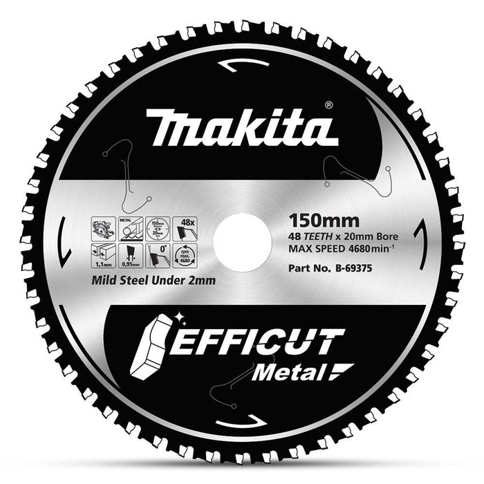 Makita Efficut 150mm x 20mm x 48T Metal TCT Saw Blade