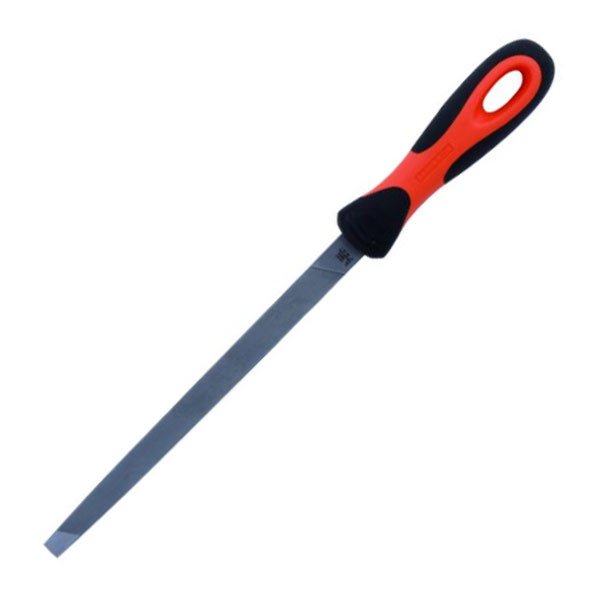 Bahco Three Square File, Bastard, Ergo Handle