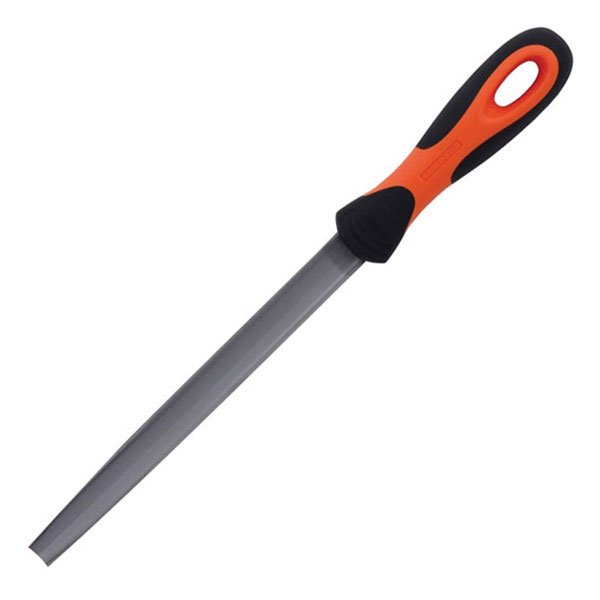 Bahco 1-210-08-2-2 Half-Round File With Handle – 8-Inch, Cut 2, 36 TPI, For Concave & Flat Surfaces
