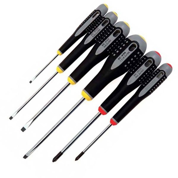 Bahco Ergo Slotted/Phillips Screwdriver Set, 6 Pce