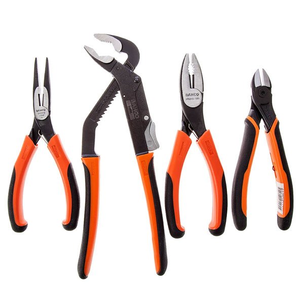 Bahco Ergo All Round Pliers Tool Set, 4 Piece