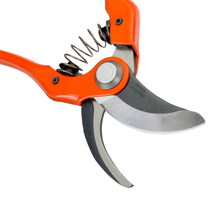 Bahco Bypass Secateurs with Pressed Steel Handle & Angled Cutting Head