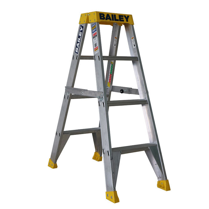 Bailey 4 Step Pro Aluminium Double Sided Stepladder 1.2m