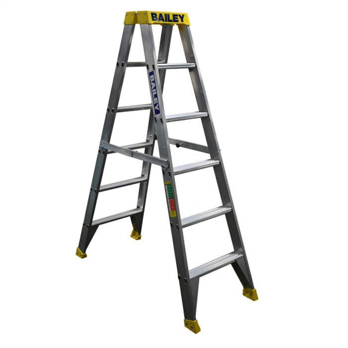 Bailey 6 Step Pro Aluminium Double Sided Stepladder 1.8m